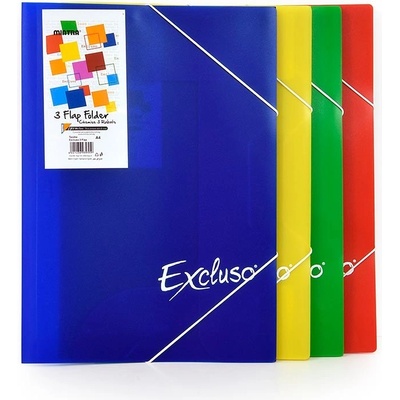 Mapy na spisy EXCLUSO 3 FLAP FOLDER, A4 žlutá