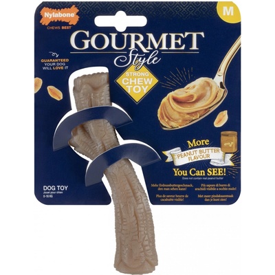 Nylabone hračka Gourmet klacek příchuť burákové máslo M