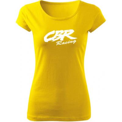 Tričko CBR racing dámske tričko Žltá Biela