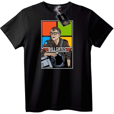 NOONEBRAND Тениска Бил Гейтс Военен - 7XL, White
