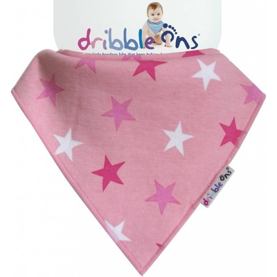 Kikko Bryndáček + šáteček DRIBBLE ONS 1ks DESIGNER Pink Stars – Sleviste.cz
