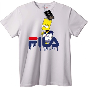 NOONEBRAND Тениска Барт Симпсън Fila Drip - 2XL, White