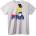 NOONEBRAND Тениска Барт Симпсън Fila Drip - 2XL, White