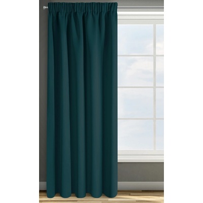 HOTOVÝ ZÁVES DESIGN91 PARISA NA PÁSKE 140X270 CM TMAVÝ TYRKYSOVÝ