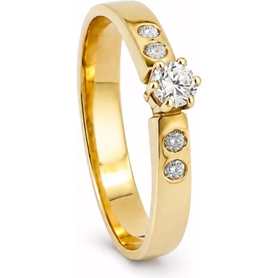 Stuchlík zlatý prsten s diamanty 017036