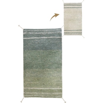 Lorena Canals Зелен и син памучен килим 80x140 cm Twin Vintage - Lorena Canals (C-TWIN-VBL-XS)