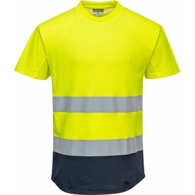 Portwest C395 Mesh Reflexné dvojfarebné tričko žltá/tmavomodrá M