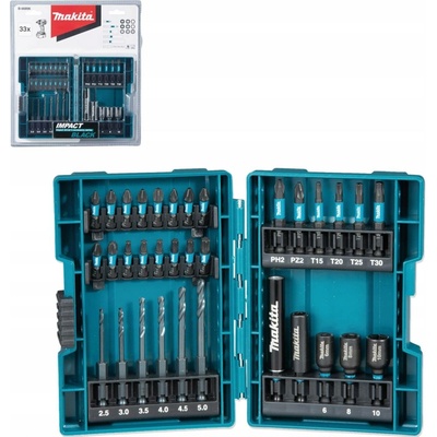 Makita Sada bitů a vrtáků Impact Black 33 ks B-66896