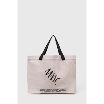 MMC STUDIO Памучна чанта mmc studio в бежово logobig. bag (logobig.bag)