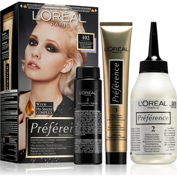 L'Oréal Préférence боя за коса цвят 102 Extremely Light Iridescent Blond