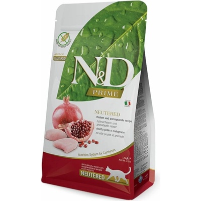 N&D PRIME CAT NEUTERED CHICKEN & POMEGRANATE ADULT 1,5 kg
