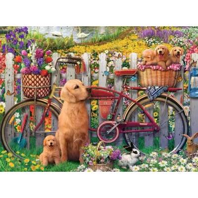 Ravensburger - Puzzle Cute Dogs in the Garden - 500 piese