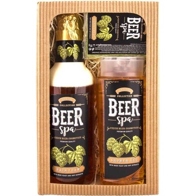Bohemia Gifts Beer Spa sprchový gél 250 ml + pena 500 ml + mydlo 70 g darčeková sada
