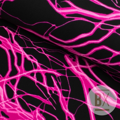 Plavkovina vzorovaná - Storm black/pink