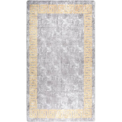 vidaXL Килим, миещ се, сив, 190x300 см (337938)