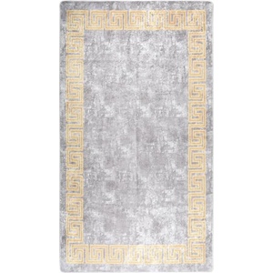 vidaXL Килим, миещ се, сив, 190x300 см (337938)
