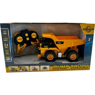 Gear Inc Diaľkovo ovládaný sklápač v mierke 1:24, žltý