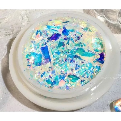 Парченца фолио, ефект Счупено стъкло, син хамелеон (de2184)