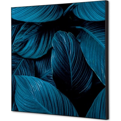 Jansen Display Textilní dekorace na zeď 40 x 40 Listy rostlin Modrá, 400 x 400 mm