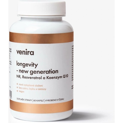 Venira longevity new generation - NR, Resveratrol a Koenzym Q10 60 kapslí