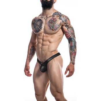Image 1 of Cut4Men Pouch Enhancing Thong Black Leopard S