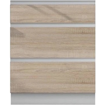 TEMPO KONDELA Kuchyňská linka LINE na míru dub sonoma/bílá Rozměry: 80x54,5x82, Dolní skříňka D 80, LINE: dub sonoma/bílá