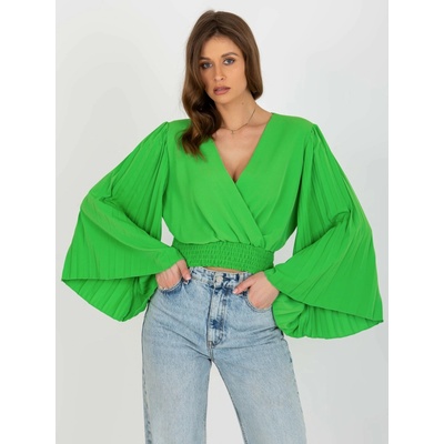 Italy Moda zavinovací halenka DHJ-BZ-16503.30X zelená