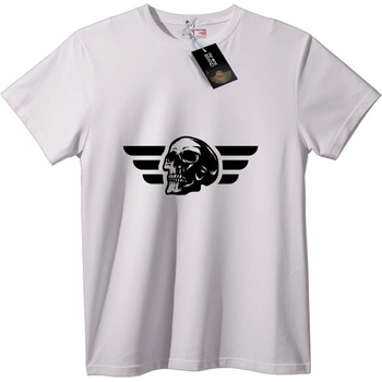 NOONEBRAND Тениска Череп с Крила - 2XL, White