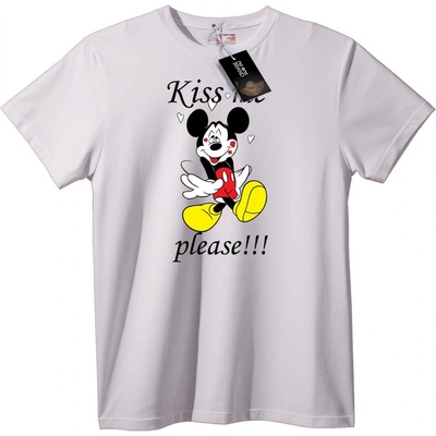 NOONEBRAND Тениска Mickey Целуни Ме - XS, Black