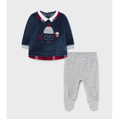 Mayoral Плюшен комплект с ританки за новородено момче Майорал