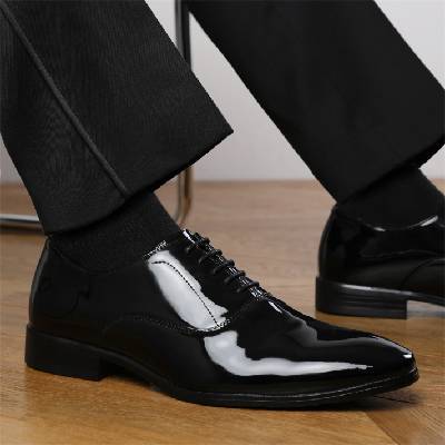 Wheres That From Wheres Oxford Lace Up Formal Classic Dress Shoe - Black Patent