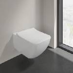 Villeroy & Boch Комплект окачена тоалетна чиния Villeroy&Boch Collaro Combi-Pack DirectFlush Rimless със седалка softclose, бяло Alpin CeramicPlus (4626RS01)