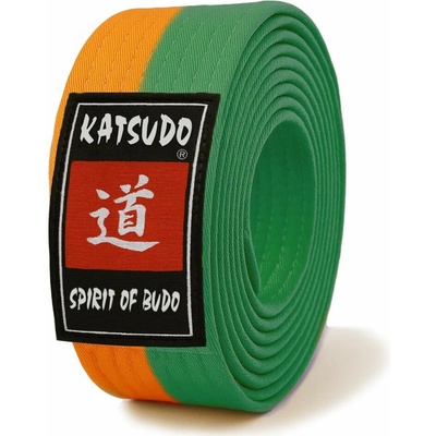 Katsudo Judo opasok oranžovo-zelený