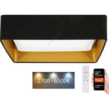 Brilagi Brilagi-LED Димируема лампа VELVET SQUARE LED/36W/230V Wi-Fi Tuya + д. у. черен (BG0659)