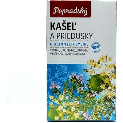 Baliarne obchodu Poprad Bylinný čaj kašel a průdušky 15 x 1,5 g