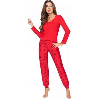 Donna Mika dámske dlhé pyžamo červená