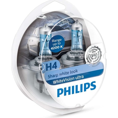 Philips WhiteVision Ultra H4 12V 60/55W P43t 2 ks