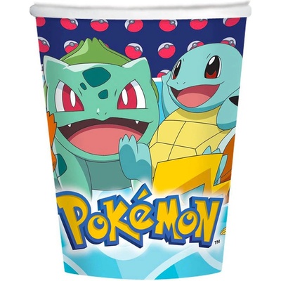 Amscan Papierové poháre Pokémon 250 ml
