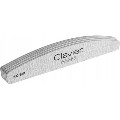 Clavier Papierové pilníky polmesiačiky loďka 180/240 sivé 10 ks