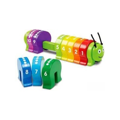 Melissa & Doug Дървена гъсеница с числа, 19274 Melissa and Doug, 000772192743