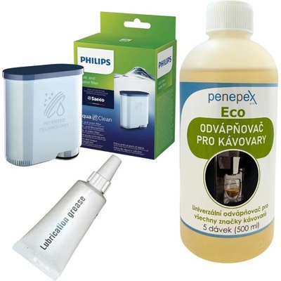 Philips AquaClean CA6903/10 + Penepex Eco odstraňovač vodného kameňa 500 ml + Saeco mazivo