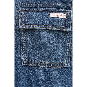 Calvin Klein риза мъжка от деним (LV04RF904G)
