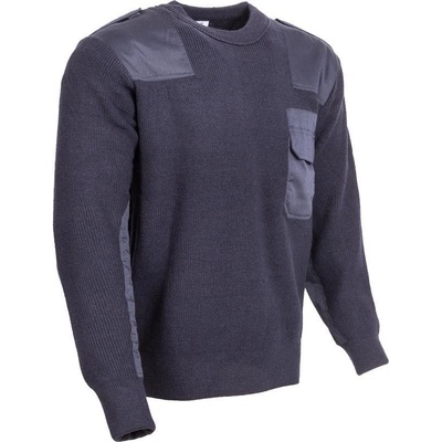 Sveter BW M-TRAMP RTX s výstrihom v tvare O modrý