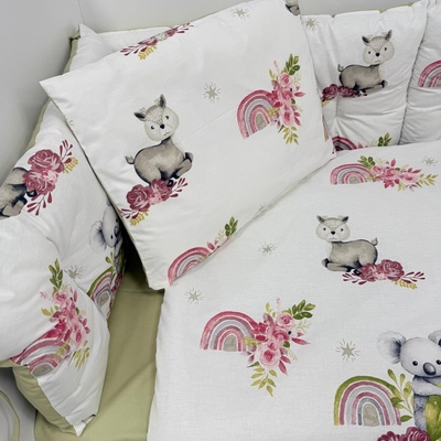 Бебешки спален комплект Сърничка със зелено