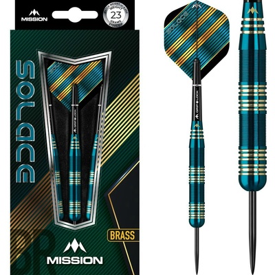 Šípky Mission steel Solace M2 23g brass modrozelené