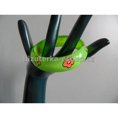 Bizuterka-eshop.cz zelený s květy BZ-04109