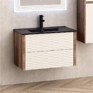 InterCeramic Шкаф за баня InterCeramic ICP 8043 + МИВКА ICC 8066B ЧЕРЕН МАТ (ICP 8043 + МИВКА ICC 8066B ЧЕРЕН МАТ)