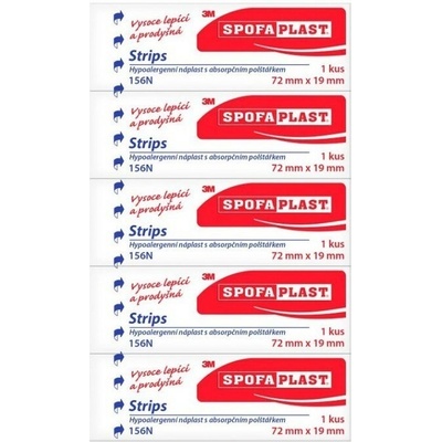 3M Spofaplast 156N Strips náplasti 72 mm x 19 mm 5 ks