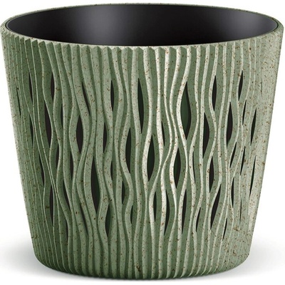 PROSPERPLAST Kvetináč SANDY ROUND ECO WOOD 26,2 cm
