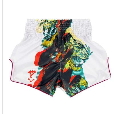Thai šortky Fairtex BS1908 Satoru Collection bílé